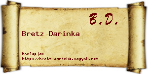 Bretz Darinka névjegykártya